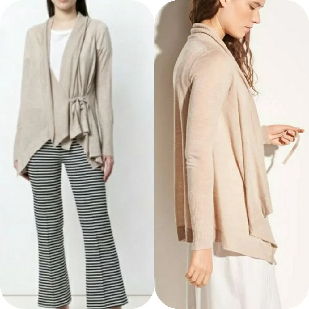 Vince Drape Front Wool And Cashmere Cardig… - Picture 4 of 10